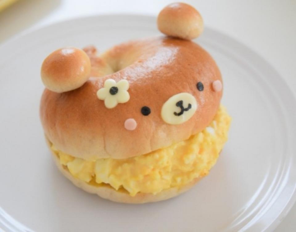 くまベーグルのとろとろ卵サンド♪