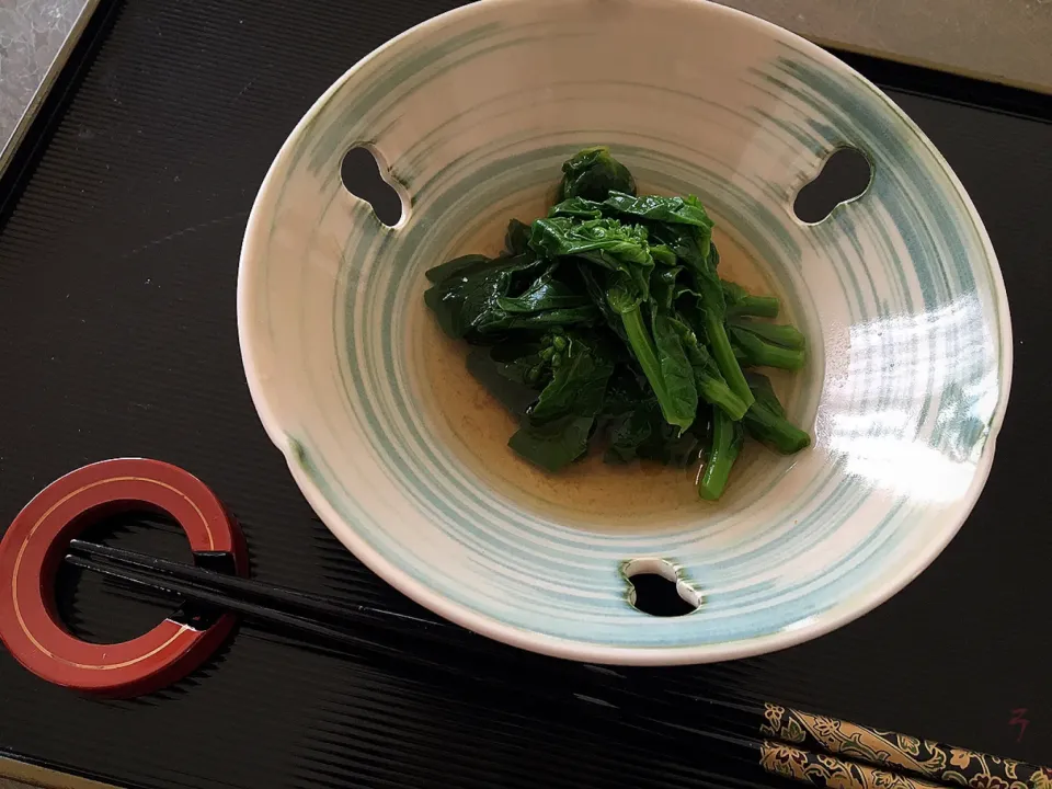 アッチさんの料理 菜の花のつゆだくおひたし|yucca@さん