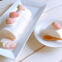 白いロールケーキ