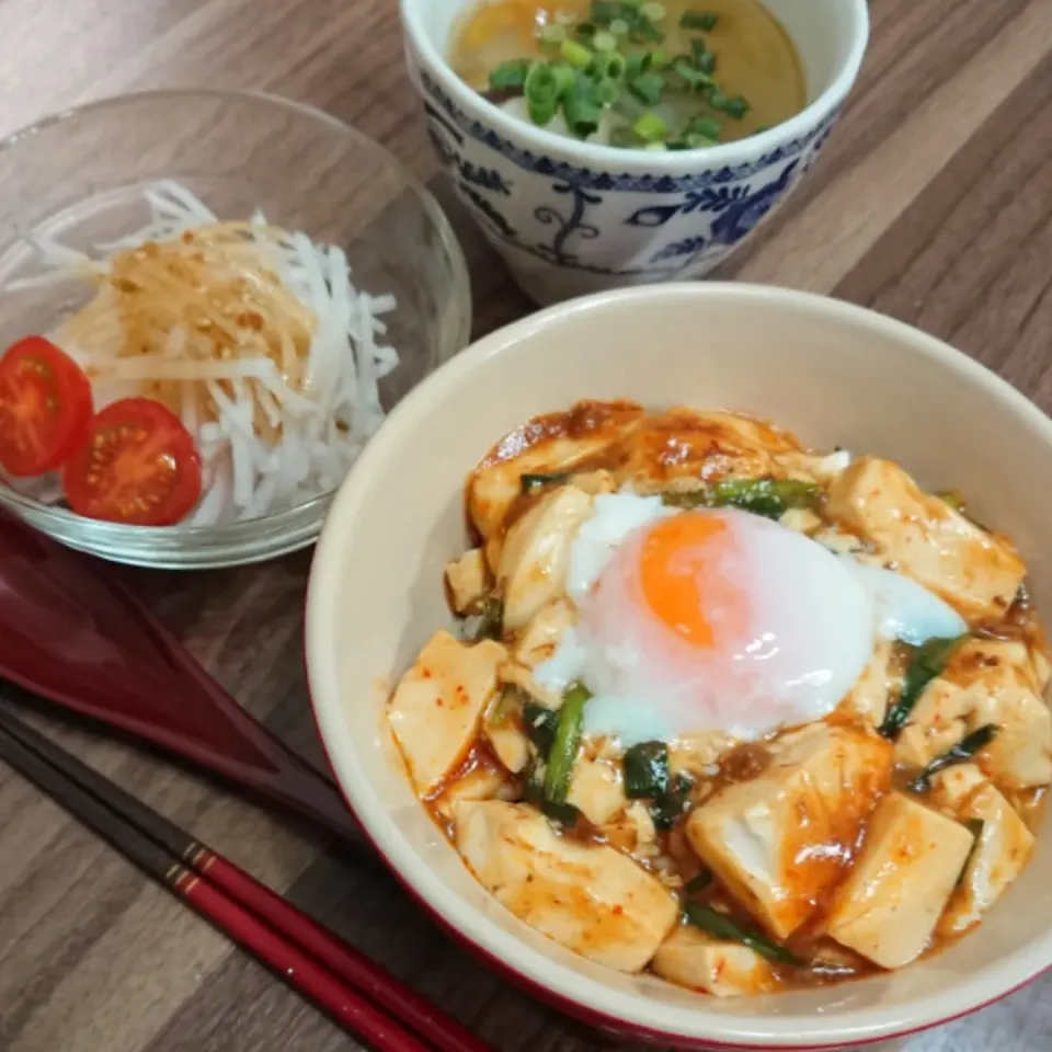 ニラ入り麻婆豆腐丼|ゆりちさん