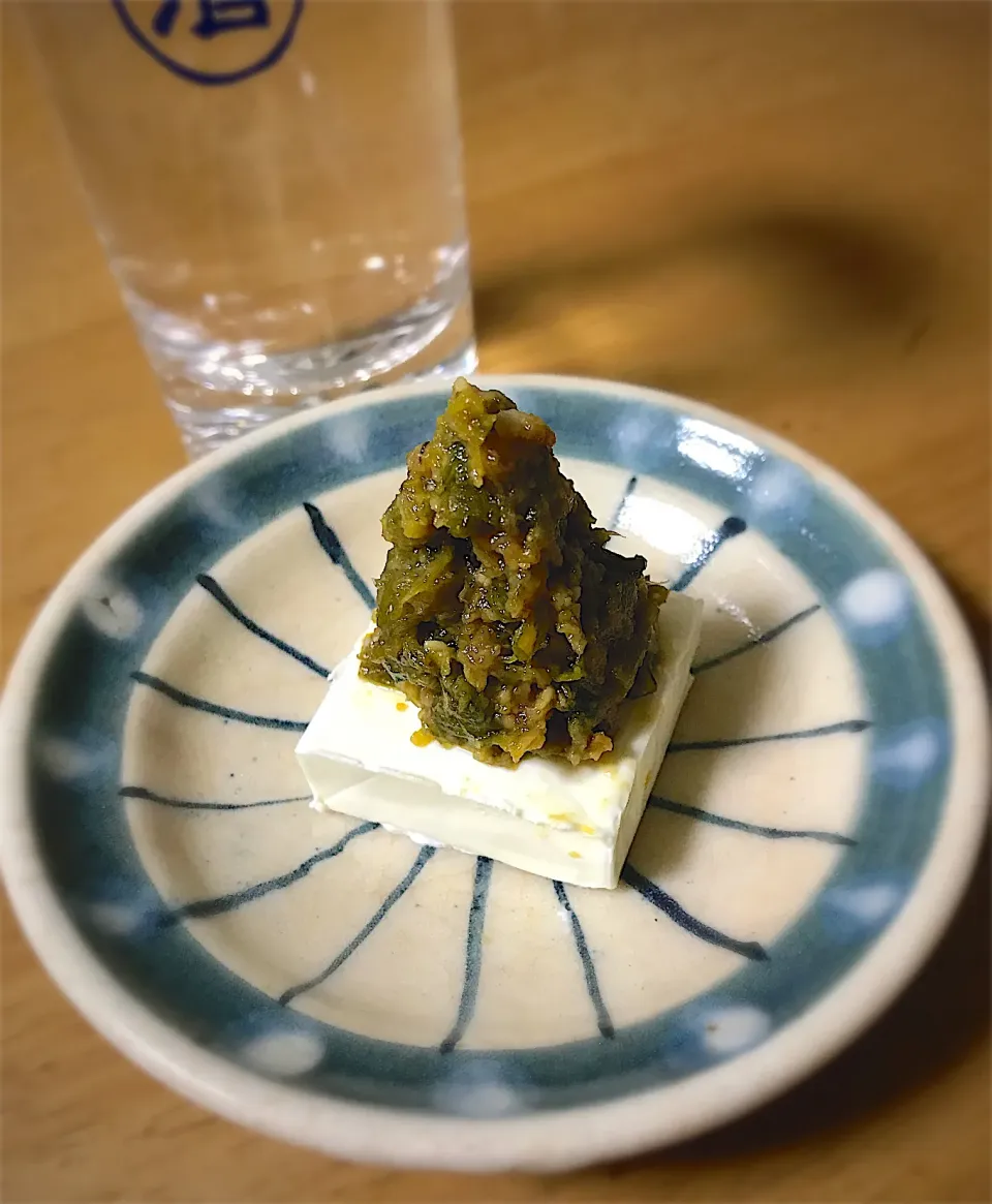 Snapdishの料理写真:クリームチーズの蕗の薹味噌タワー|deekay71さん