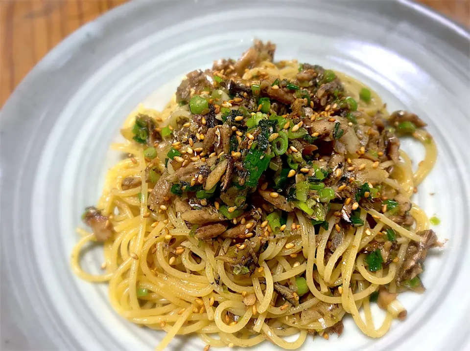 Snapdishの料理写真:オイルサーディンのスパゲッティ🍝|buhizouさん