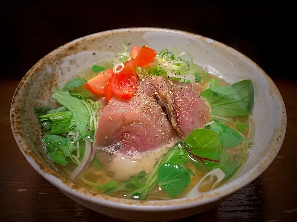 燻製鰹の温めん|半田手延べそうめんの店 阿波や壱兆さん