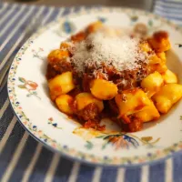 Snapdishの料理写真:Gnocchi with meat ragu ( ニョッキ )|Ery_05さん