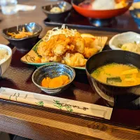 Snapdishの料理写真:とり天定食|大輔さん