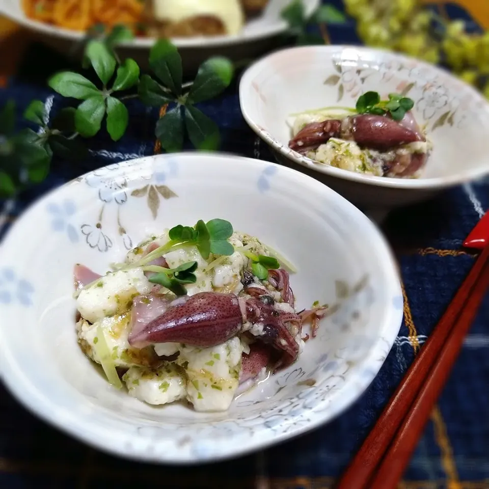 パパ氏さんの料理 山芋とホタルイカの和え物　ワインのおつまみに|とまと🍅さん