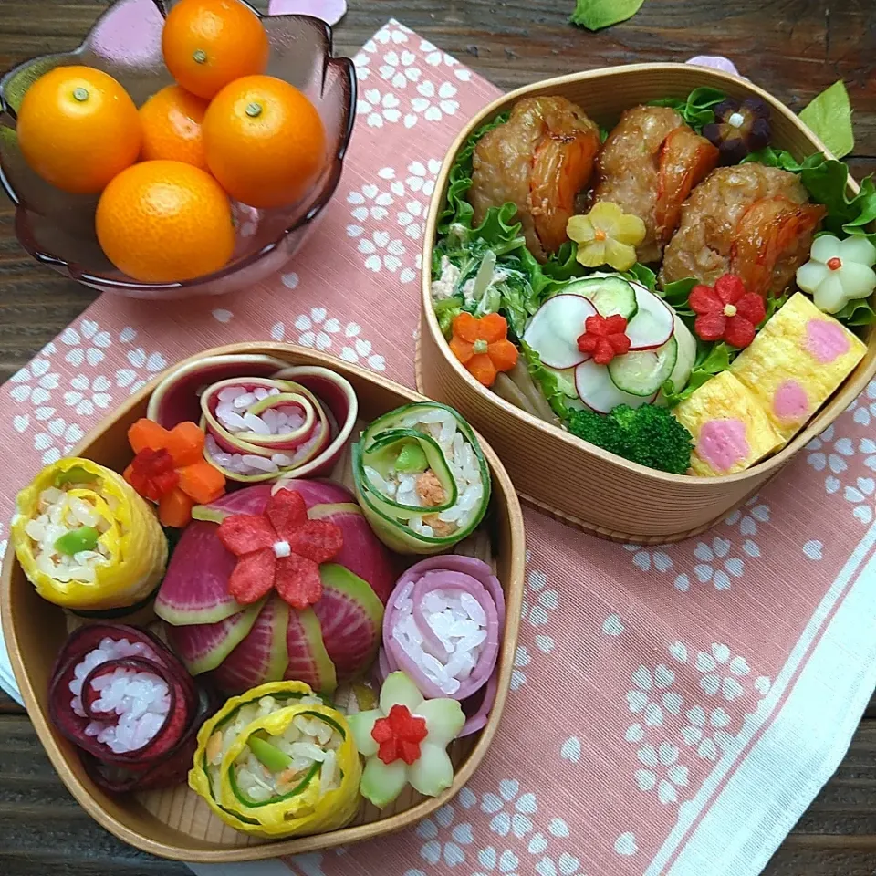 くるくるお花見弁当|りょこさん