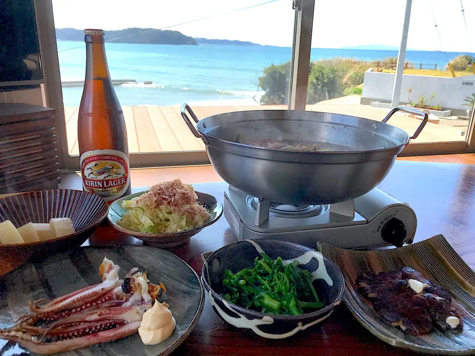 Snapdishの料理写真:2021.3.14 もつ鍋〆うどん🍻🍻🍻|ゆみずさん