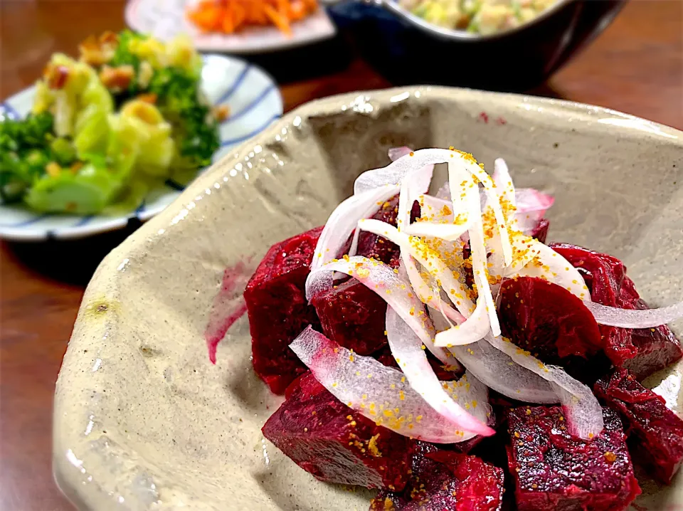 カレーマヨ風味ビーツサラダ|Downtoearthさん