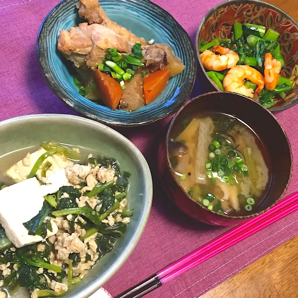 ほうれん草あんかけ豆腐|トッチーさん