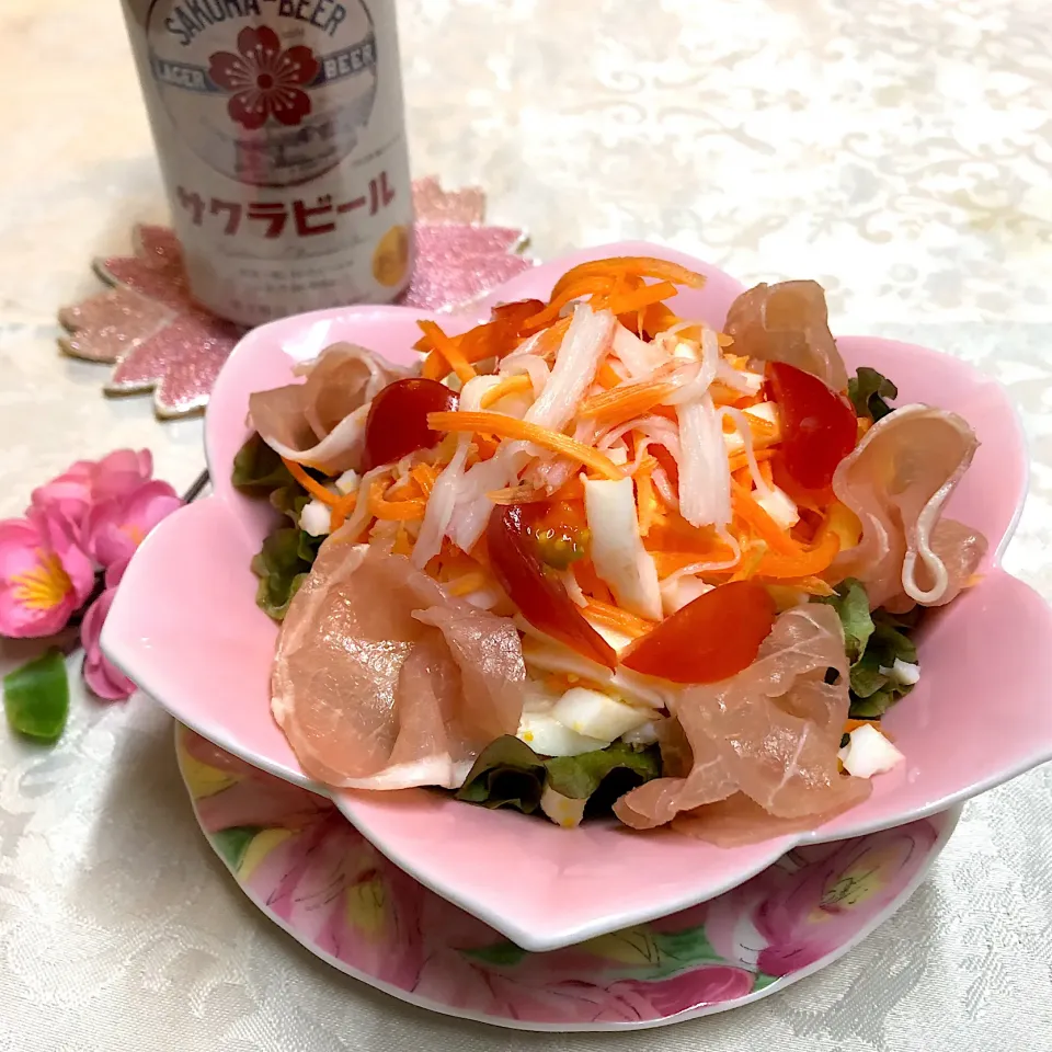 にんじん🥕トマト🍅たまご🥚生ハムサラダ🥗|henryさん