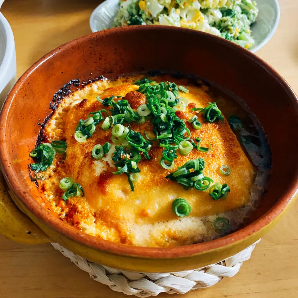 豆腐の明太子ソースグラタン|しろくまさん