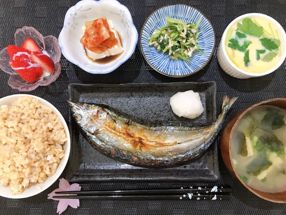 秋刀魚の干物定食|ゆうかさんさん