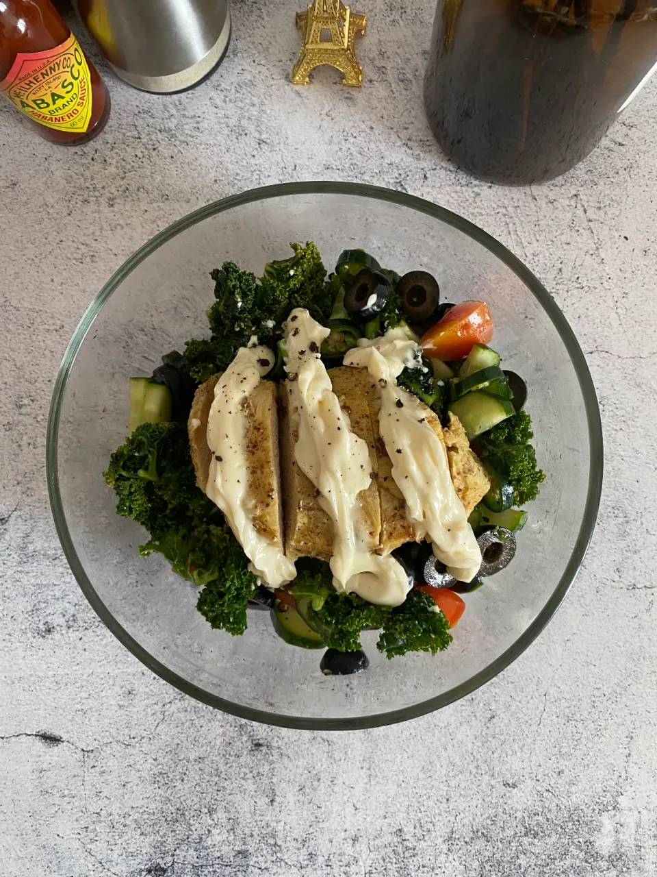 Chicken Honey Kale Salad|Natchy🦋さん