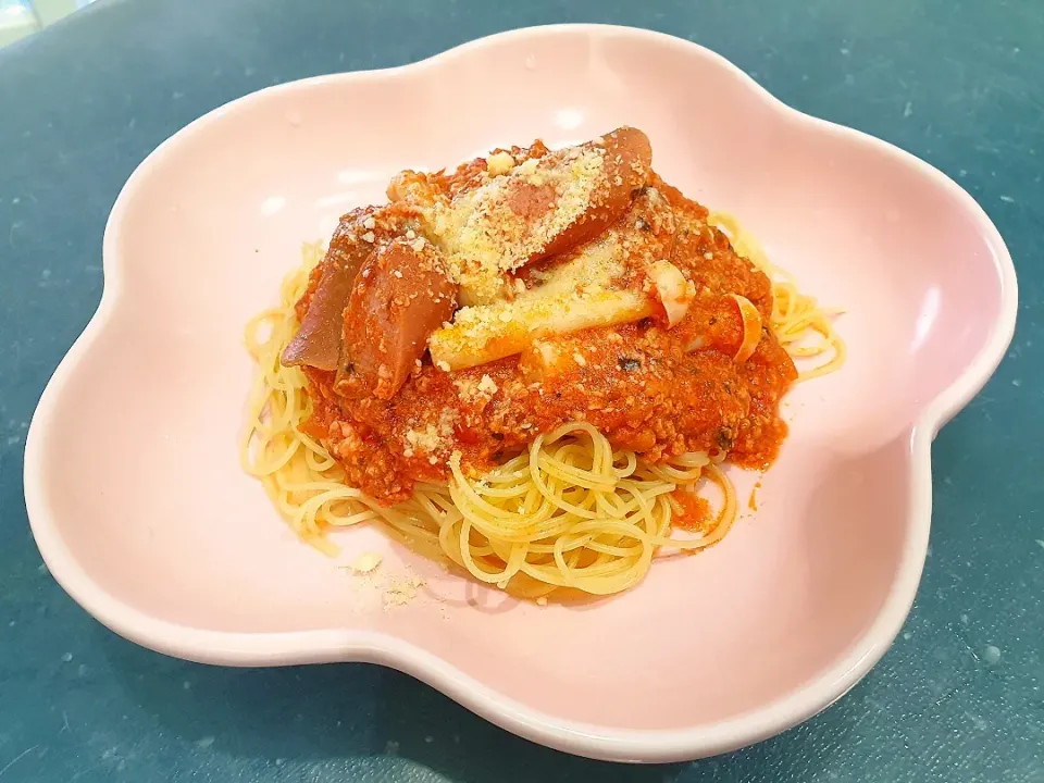 envymaqueen's dish Bolognese w/ Angel Hair Spaghetti|envymaqueenさん