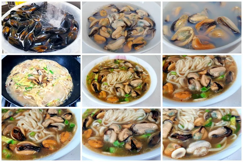 noodle soup with mussels|steven z.y.さん