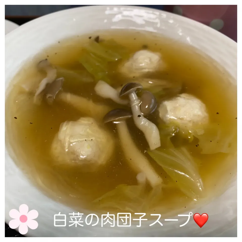 Snapdishの料理写真:白菜の肉だんごスープ❤️|いのっちさん