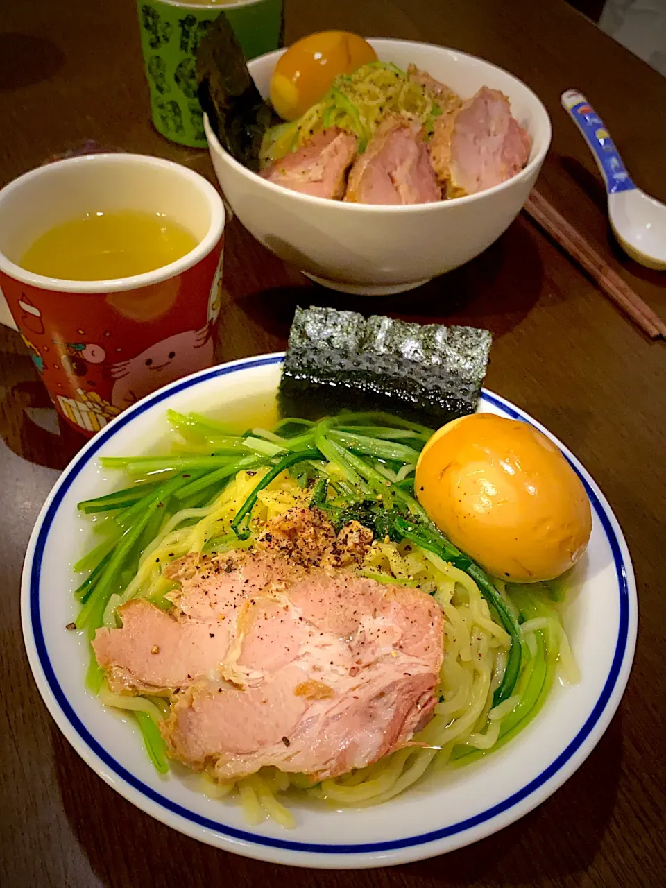 あご出汁ラーメン　焼豚　煮卵　壬生菜　焼き海苔|ch＊K*∀o(^^*)♪さん