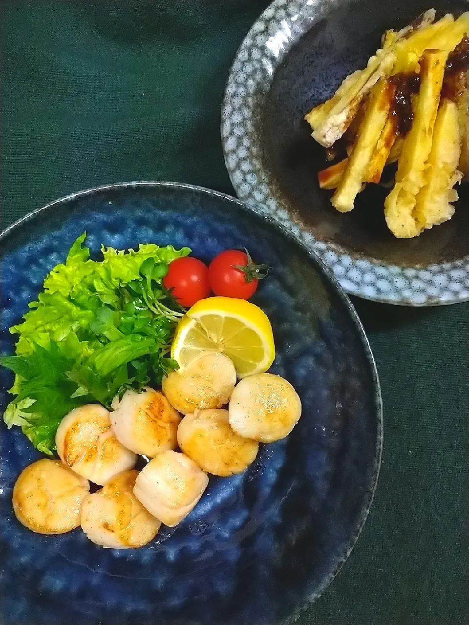 ホタテのバター焼・がね揚げ
　　　　　　　　(鹿児島名物)|cheryl_tasteさん