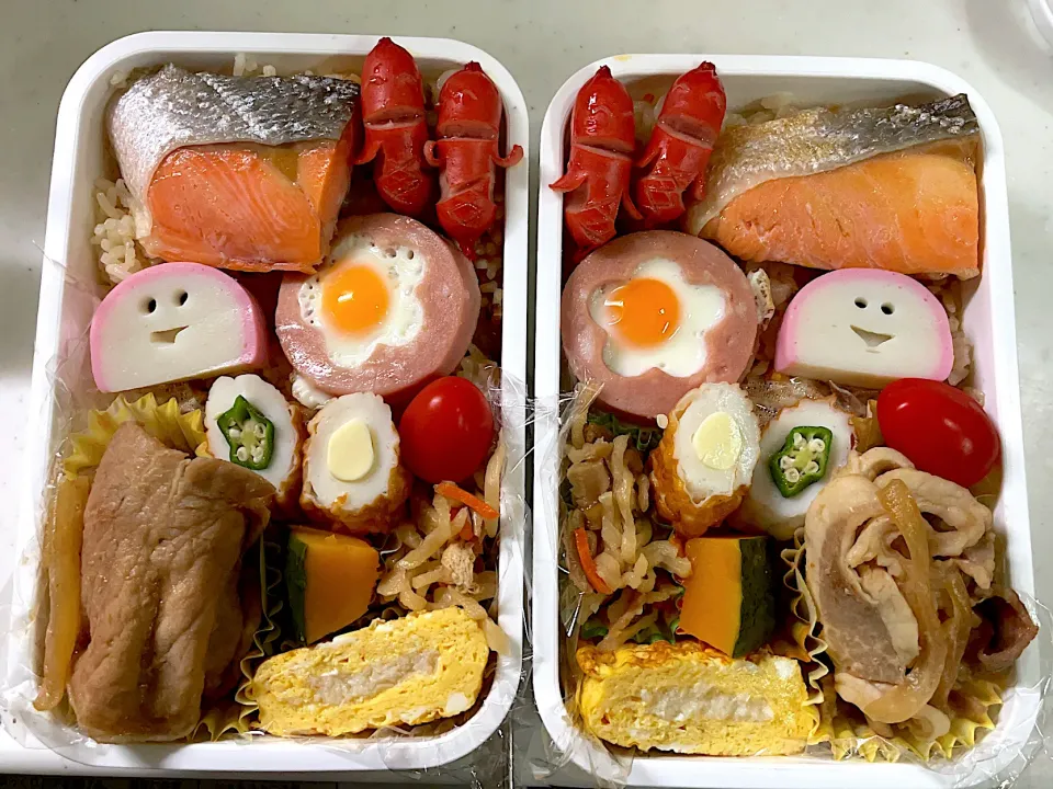 Snapdishの料理写真:2021年3月19日　ムスメ＆オレ弁当♪|クッキングおやぢさん