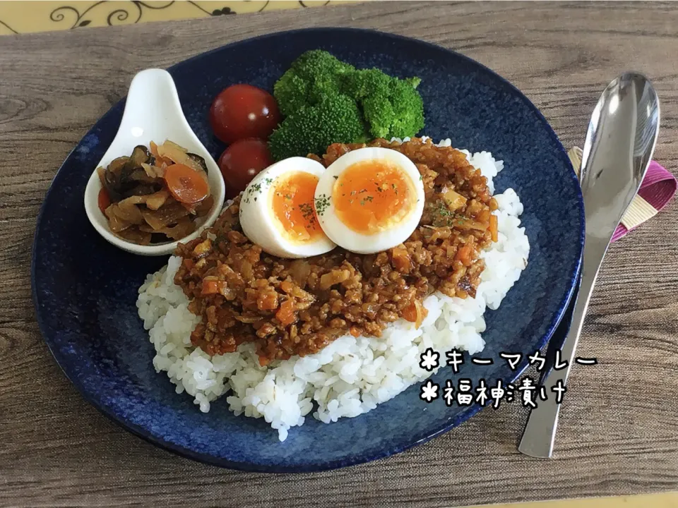 Snapdishの料理写真:ランチプレート～キーマカレー|チムニーさん