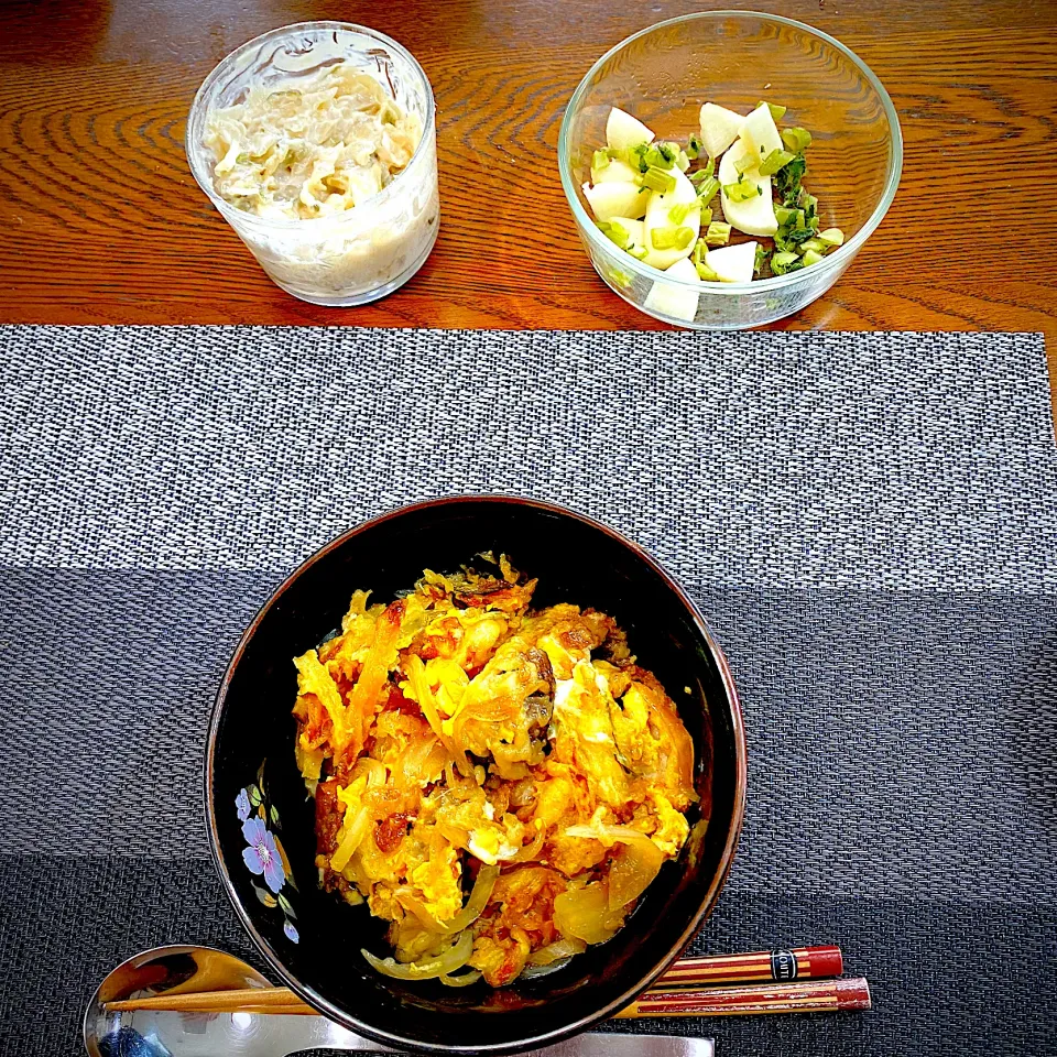 Snapdishの料理写真:カツ天丼（ごはんが食べたかった）|yakinasuさん