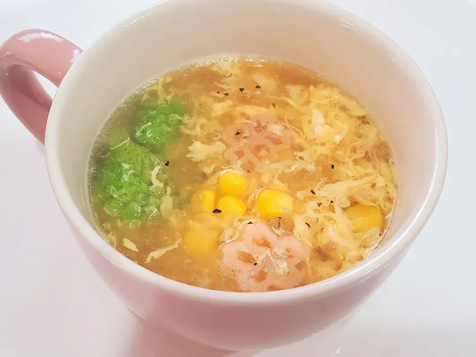 Snapdishの料理写真:桜咲いた、中華スープ|モコさん