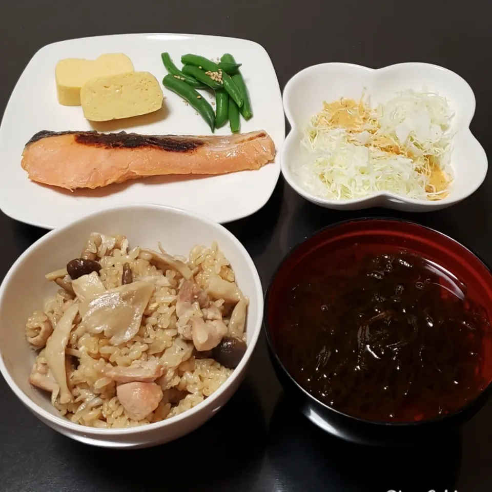 茸と鶏もものもち麦入り炊き込みご飯|Yukiさん