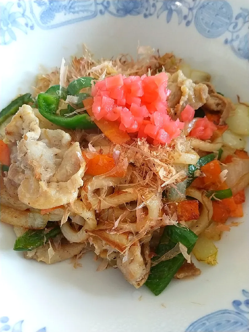 ☆今日のお昼ごはん☆　焼きうどん|hamamaさん