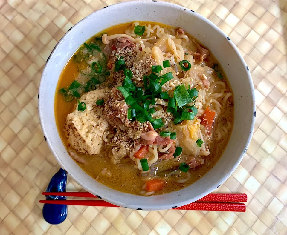 キムチとゆずの鍋あとのラーメン🍜甘酒入り|Ryokoさん