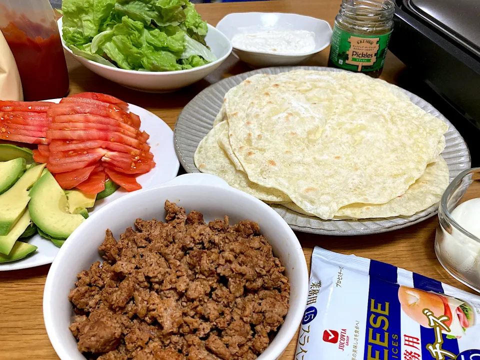 ＊トルティーヤ焼いてタコスパーティー🌮🎉＊|＊抹茶＊さん