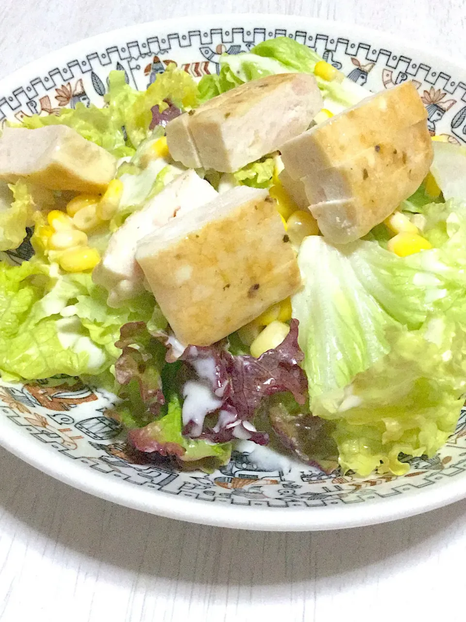 Snapdishの料理写真:サラダチキンのぶつ切りサラダ|Ayaさん