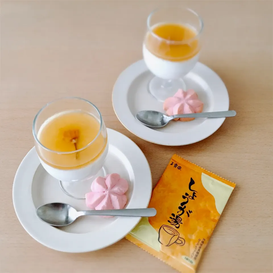 Snapdishの料理写真:しょうが湯ソースで　牛乳プリン|FIKA789さん