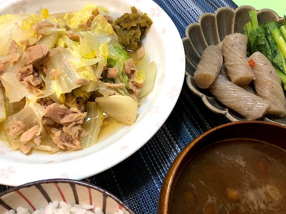 村上祥子さんの白菜とツナの蒸し煮|こぐまさん