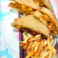 chicken fajita sandwich by food valley|Nain| 
subscribe to my youtube channel for recipies ...|food valleyさん