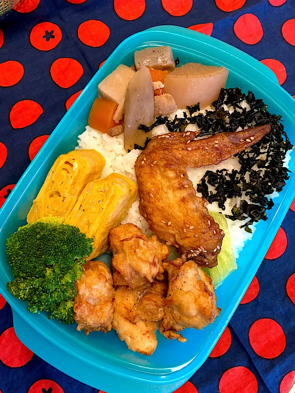 2021.3.22高校⚽️男子唐揚げ弁当～🍱😋|mari-pさん