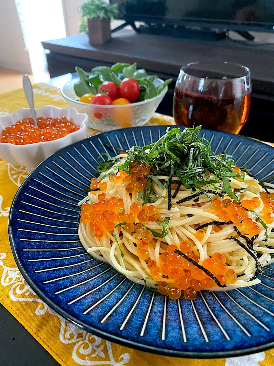 あぃあぃさんの料理 いくらと大葉のパスタ|ゆかりさん