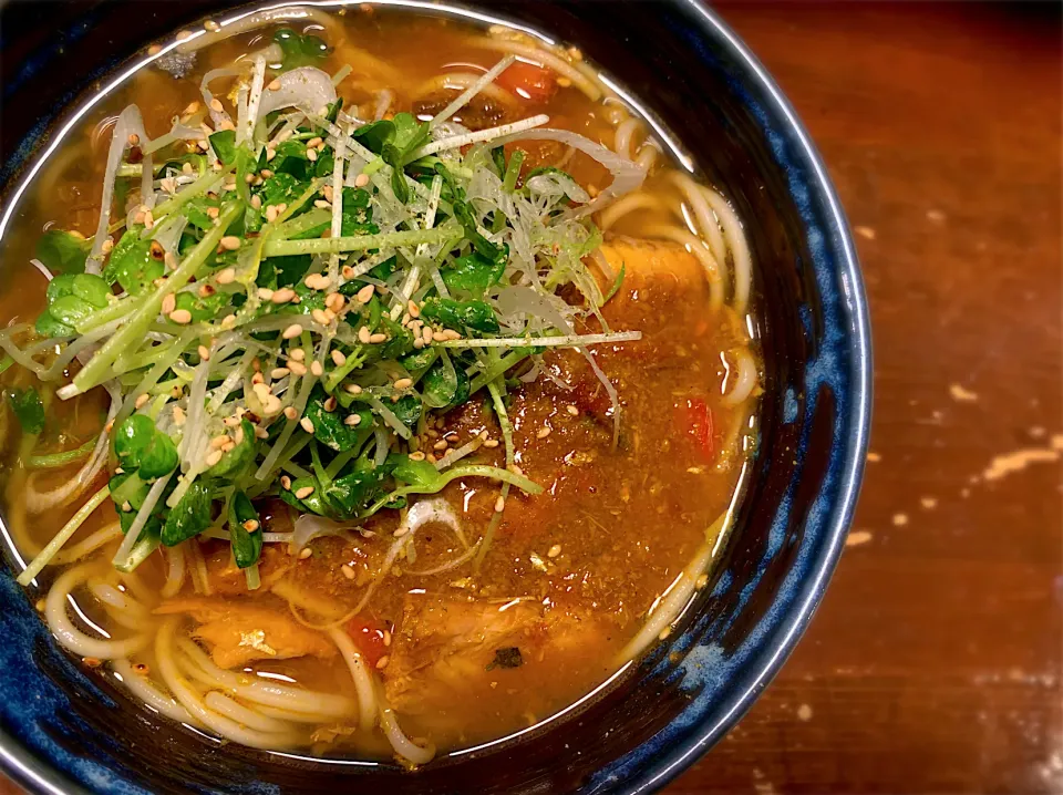 鯖トマト出汁カレー温めん|半田手延べそうめんの店 阿波や壱兆さん