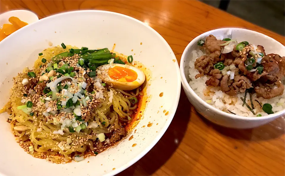 汁無し坦々麺＋ミニカルビ丼|toshi,I🍴さん