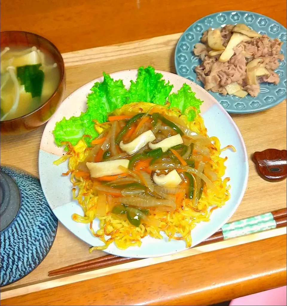 あんかけ焼きそば|とししいたけさん