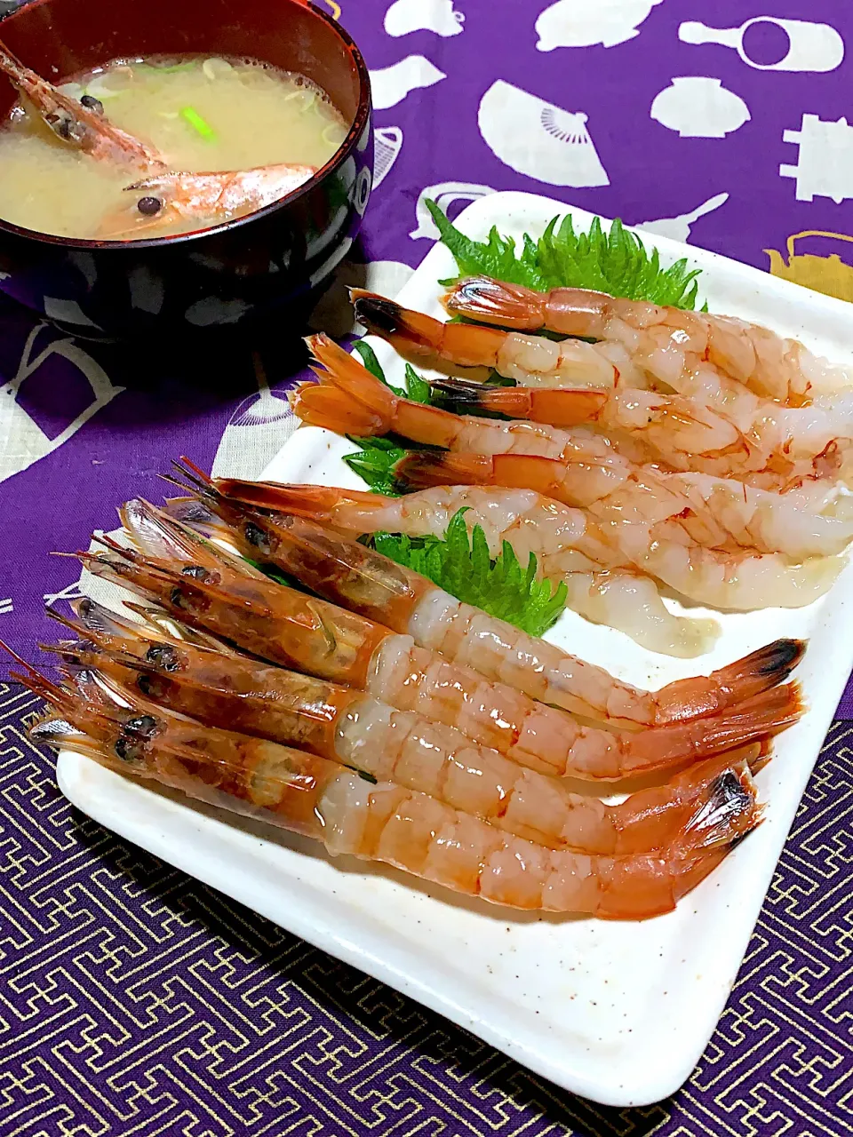 🦐赤エビのお刺身＆お味噌汁🦐|イタパセさん