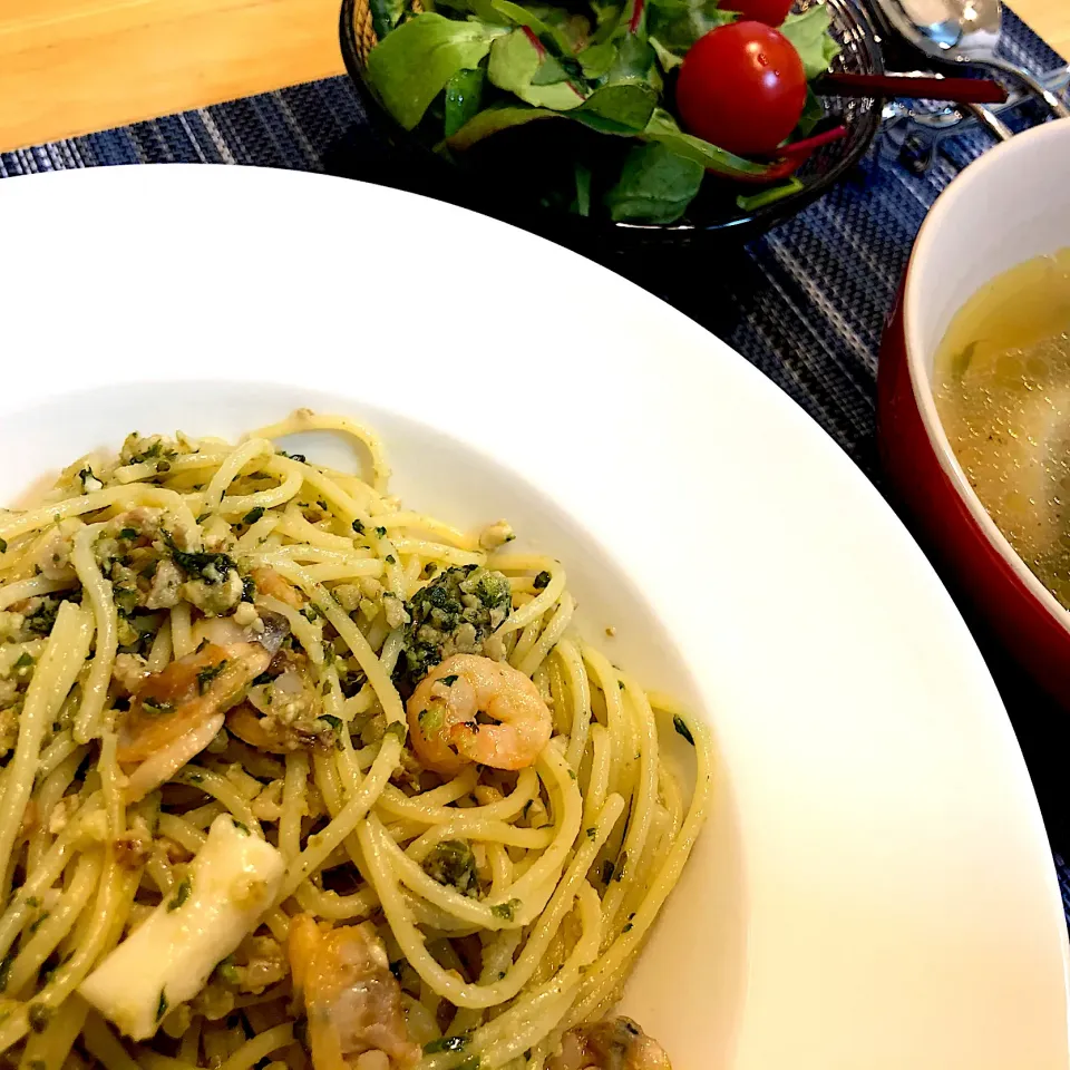 古尾谷りかこさんの料理 セロリコでシーフードパスタ|こぐまさん