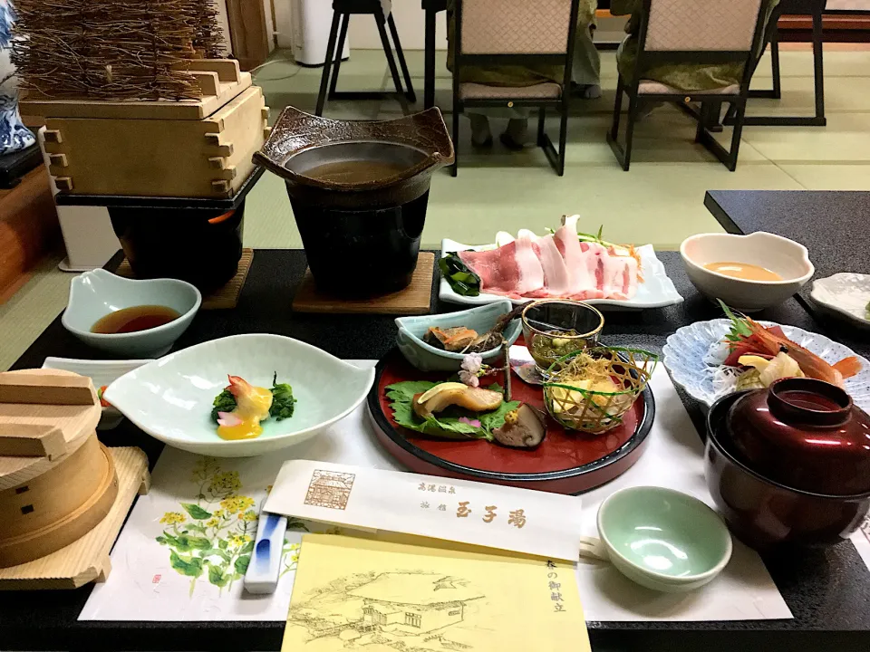 高湯温泉「旅館玉子湯」の夕食|Go Satoさん