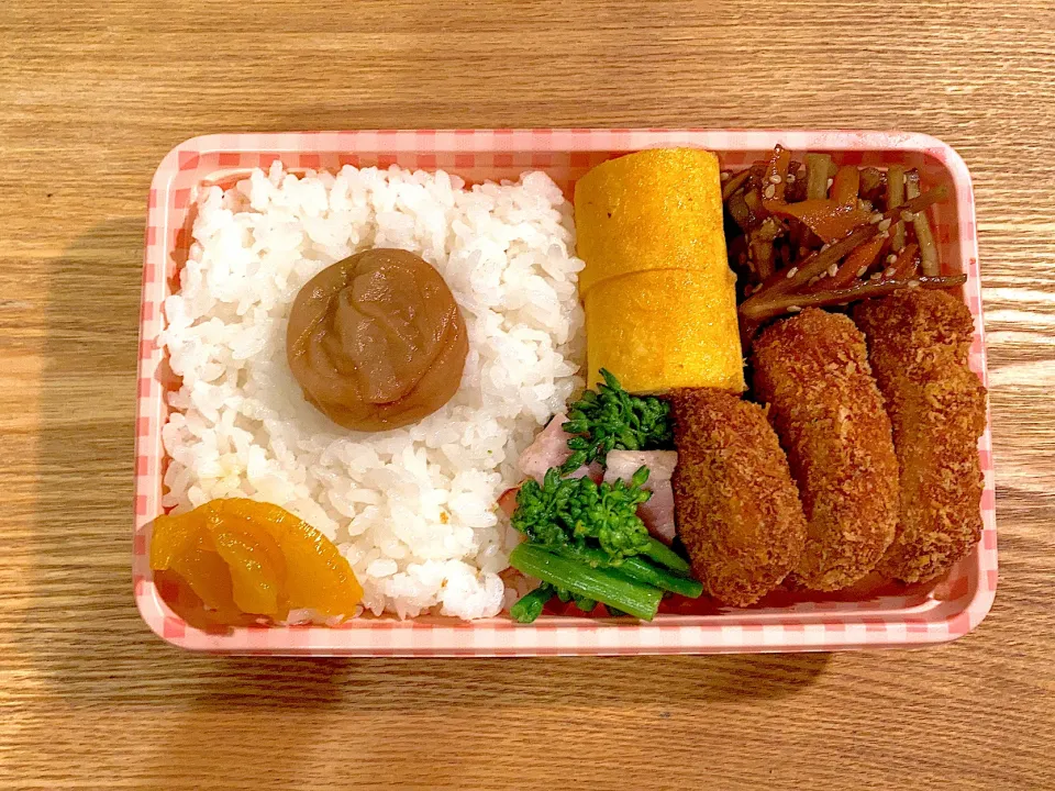 ヒレカツ　きんぴらごぼう　はなっこリーベコンミニ弁当|あぐりさん