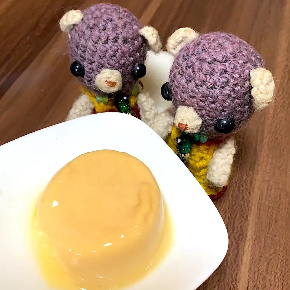 Snapdishの料理写真:お昼のデザートプリン(｡･ω･｡)|chagashiさん