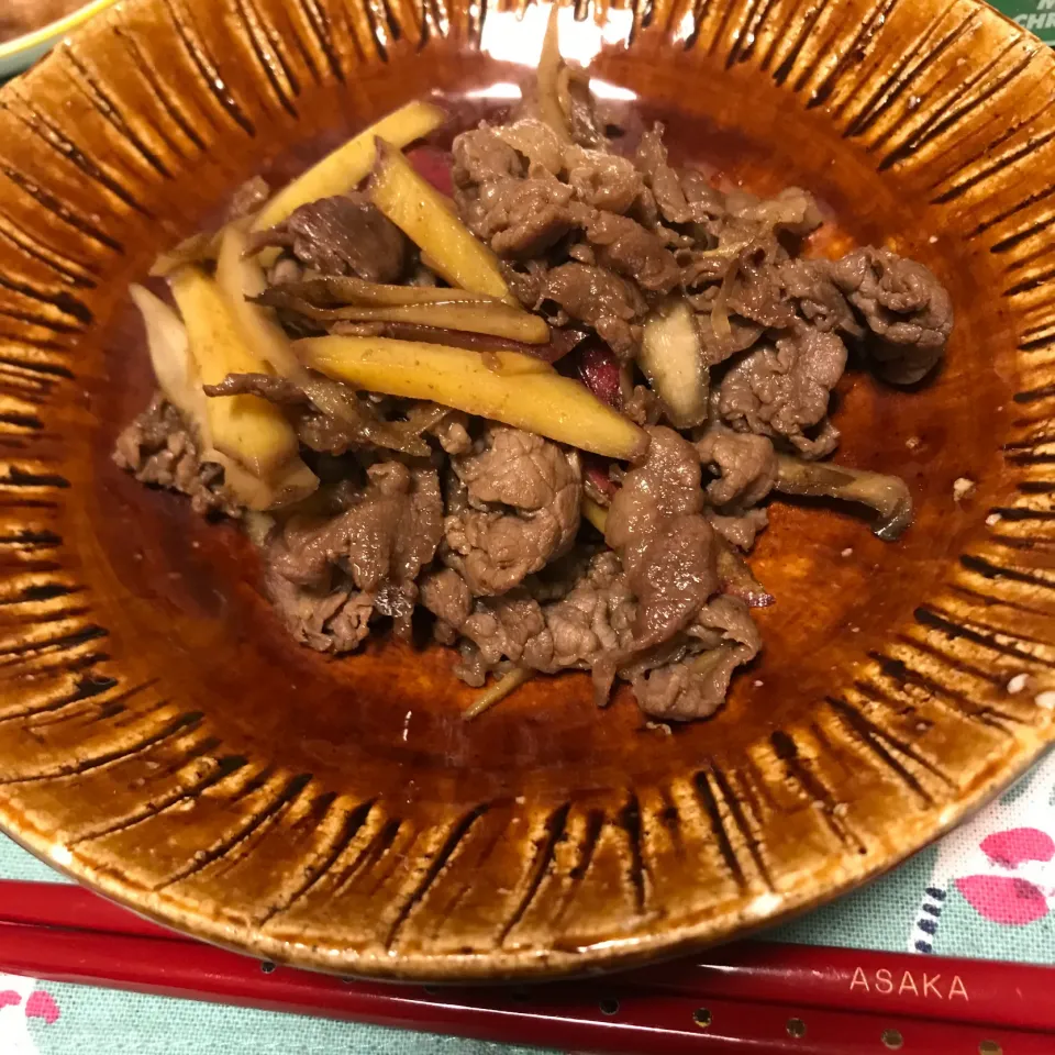 牛肉とごぼうとさつまいものしぐれ煮|あさかさん