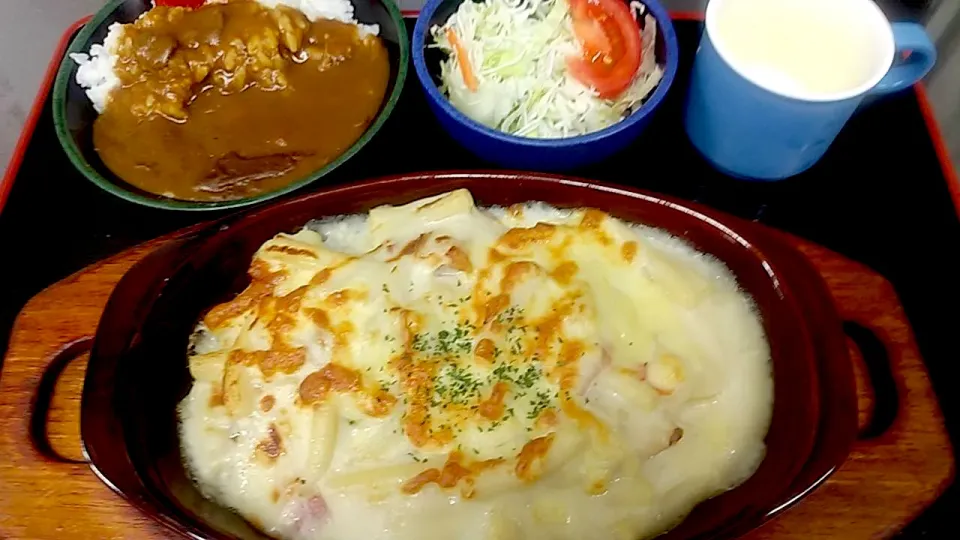 ポテトマカロニグラタンセット　ミニカレー付き|nyama1さん