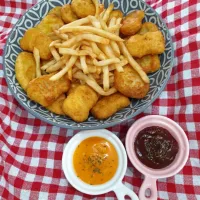 Snapdishの料理写真:Chicken + Fish Nuggets w/ Fries|envymaqueenさん