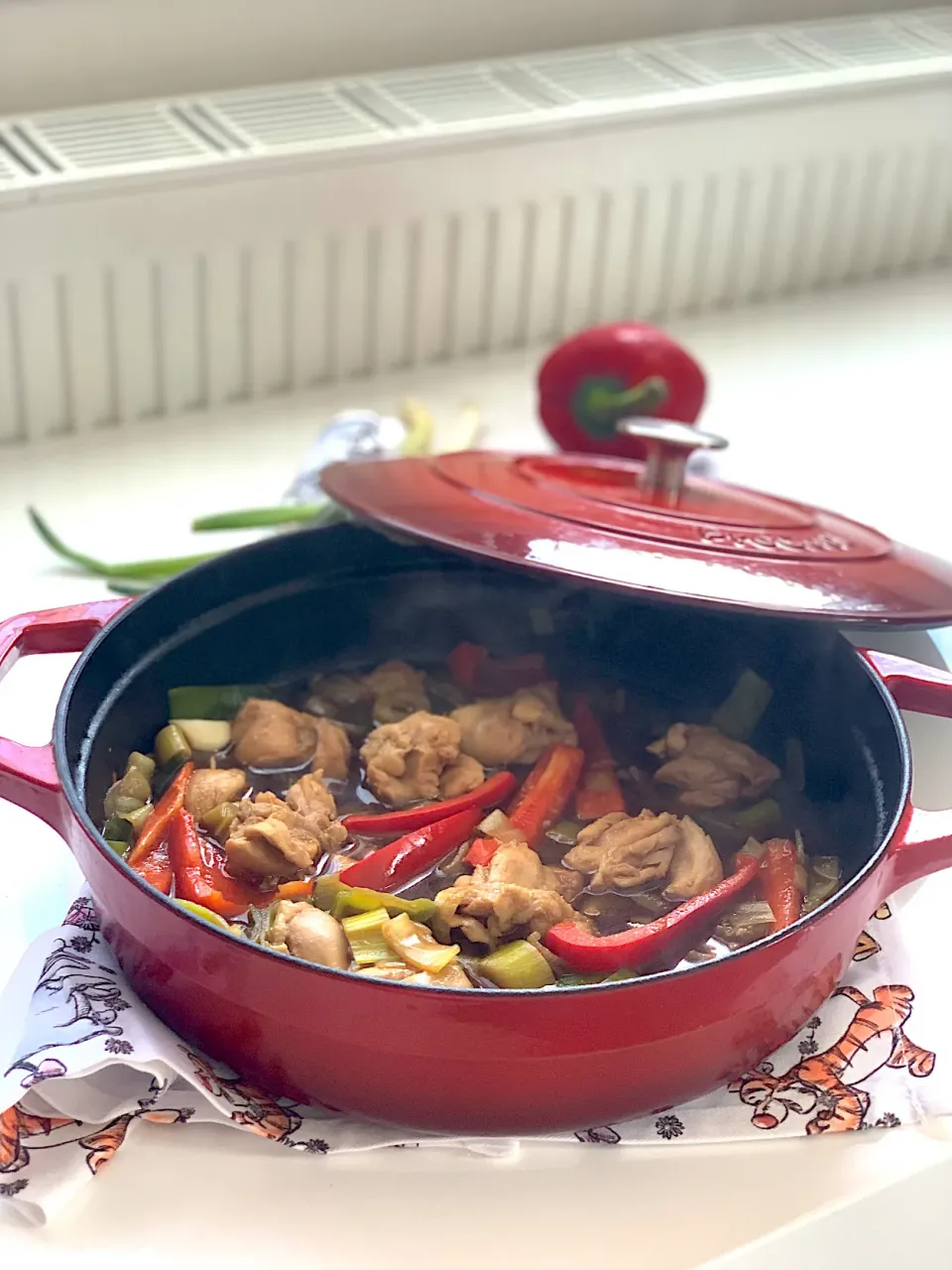 Leek stew chicken|jane yongさん