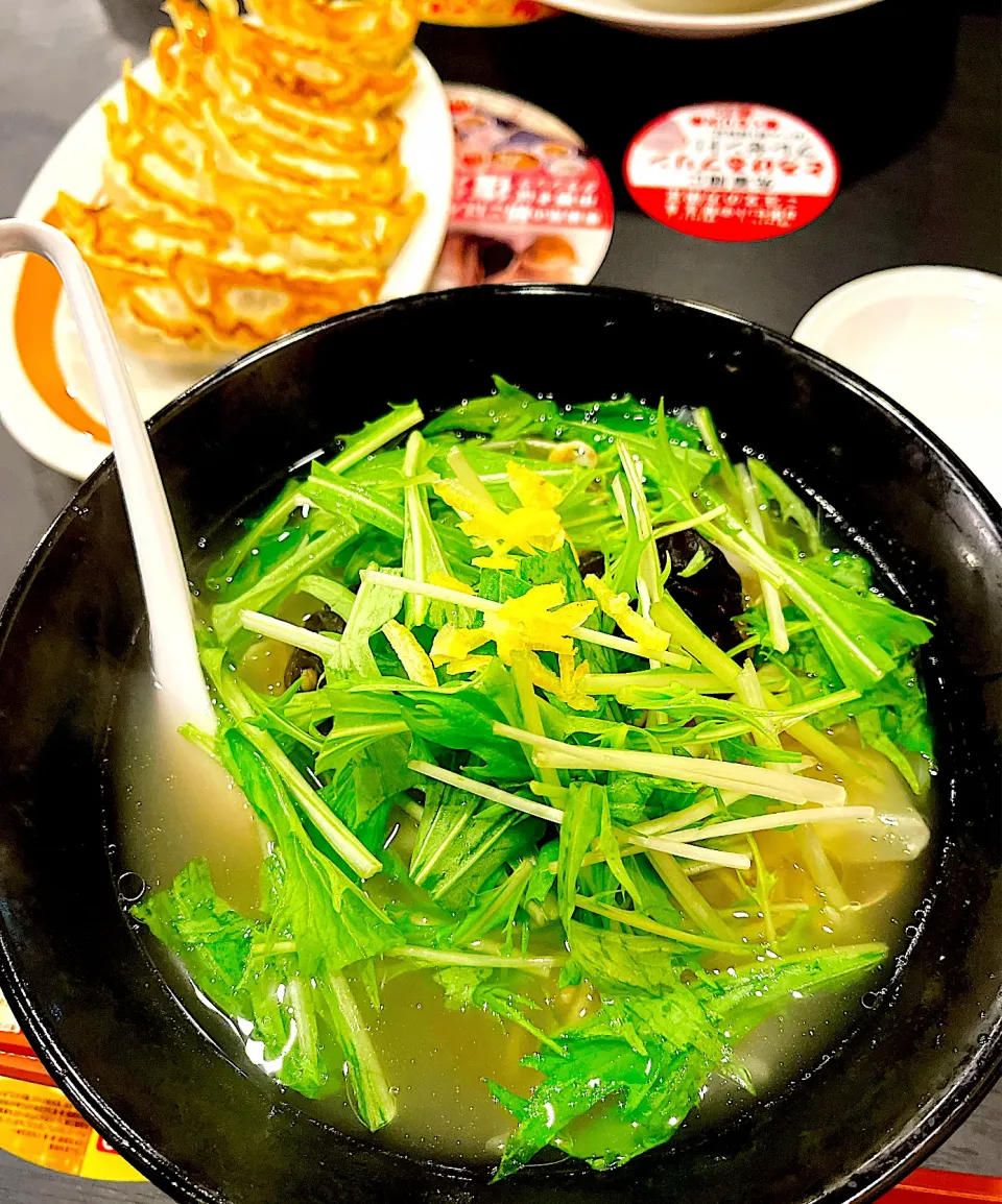 幸楽苑の期間限定・柚子塩ラーメン＊ロカボ麺(⊹＾◡＾)ノo.♡ﾟ｡*|Blueberry🫐さん